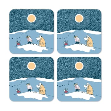 4 Posavasos Moomin Snow Moonlight invierno 2021 - 9x9 cm - Opto Design