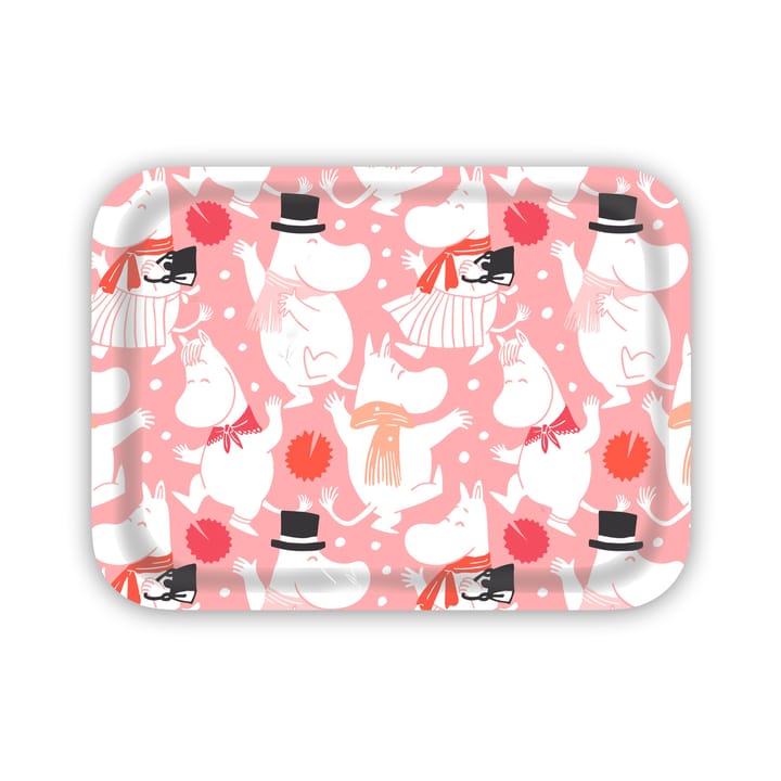 Bandeja Moomin Celebration 27x20 cm, Blanco-rosa Opto Design