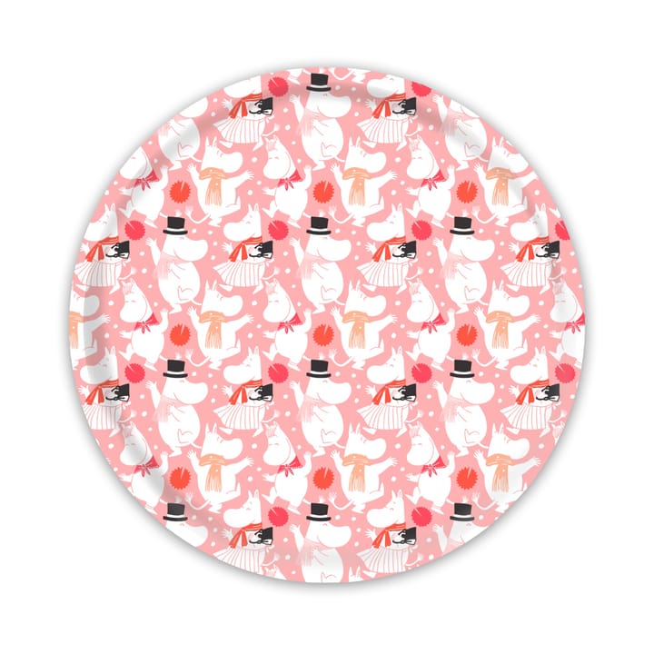 Bandeja Moomin Celebration Ø31 cm, Blanco-rosa Opto Design