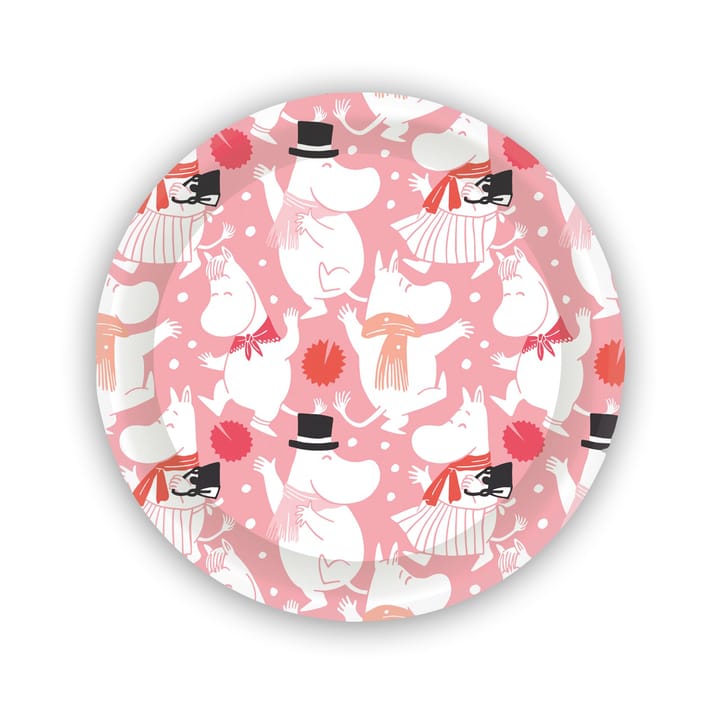 Mini bandeja Moomin Celebration Ø11 cm - Blanco-rosa - Opto Design