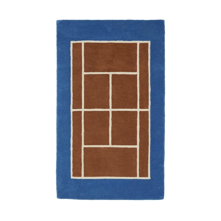 Alfombra Tennis - Caramel-Optic blue, 88x150 cm - OYOY