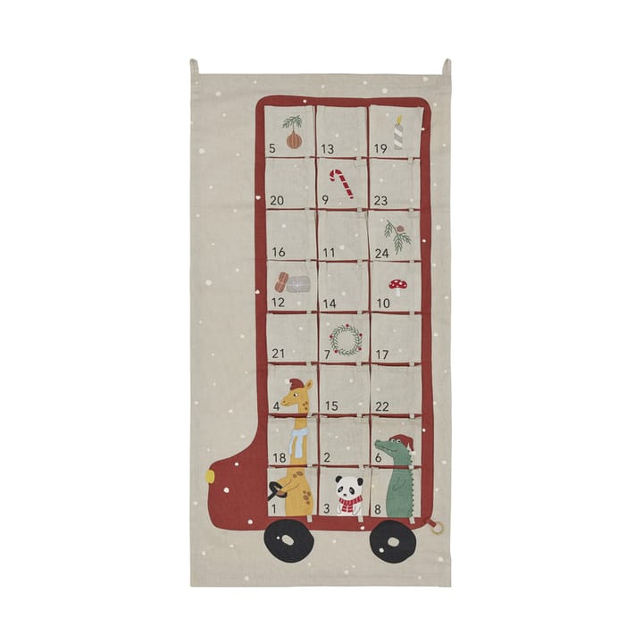 Calendario de adviento Buss 52x104 cm - Clay-red - OYOY