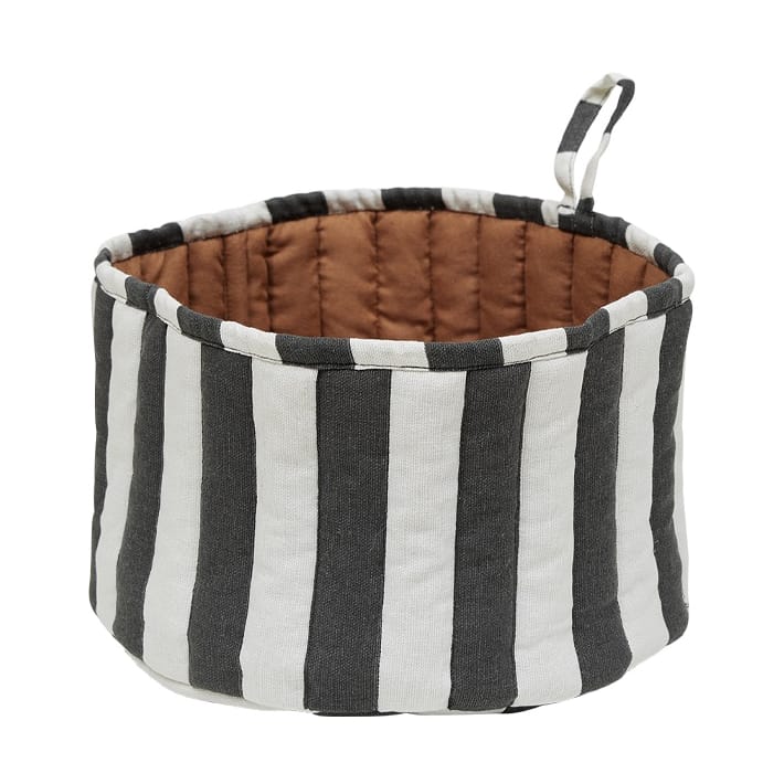 Cesta de pan Toppu Ø24 cm, Black-white -taupe OYOY