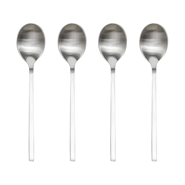 Set de cucharas Yuka, 4-pack - Brushed Steel - OYOY