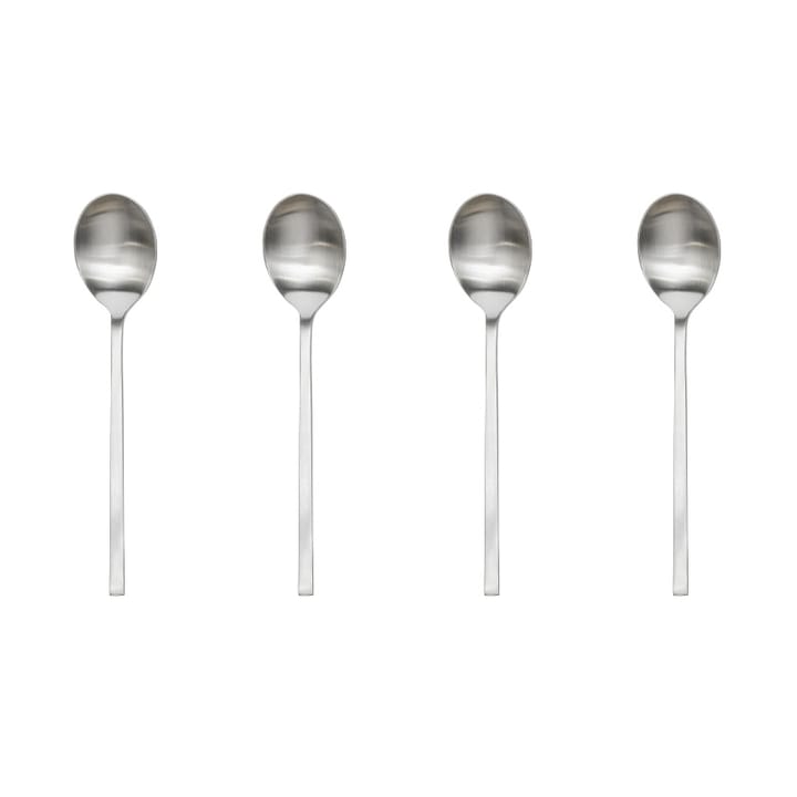 Set de cucharitas Yuka, 4-pack - Brushed Steel - OYOY