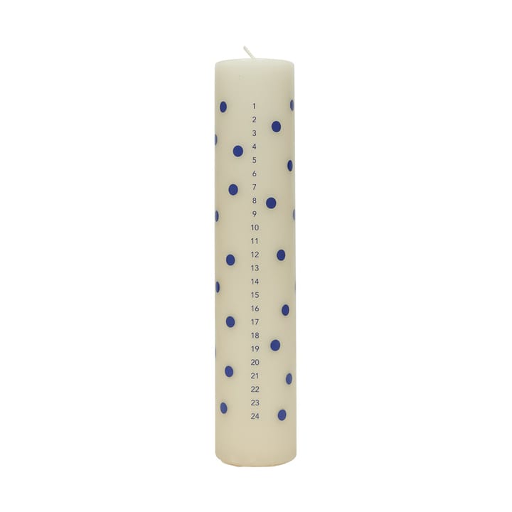 Vela de calendario Polka - Offwhite-blue - OYOY