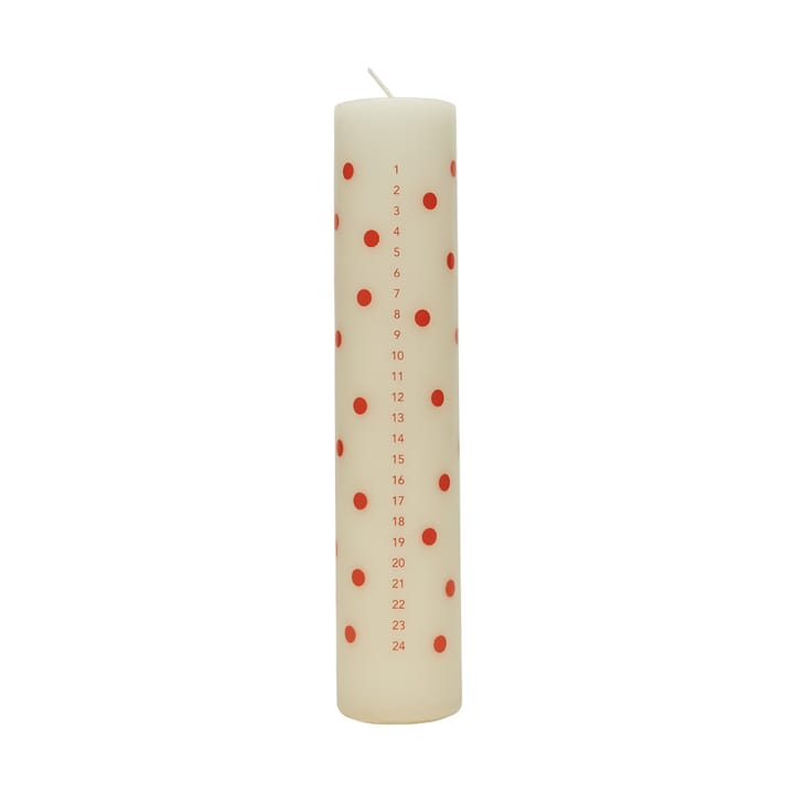 Vela de calendario Polka, Offwhite-red OYOY