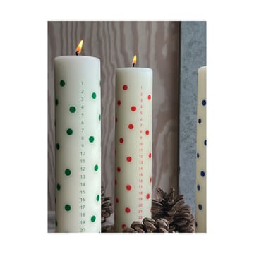 Vela de calendario Polka - Offwhite-red - OYOY