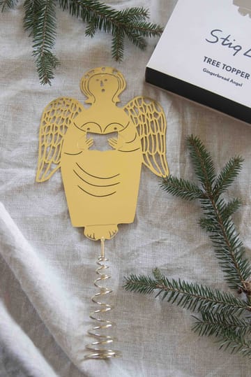 Adorno tope de árbol Stig L gingerbread angel tree topper - Latón - Pluto Design