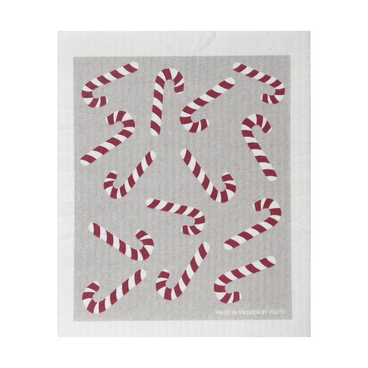 Bayeta de cocina Candy cane 17x20 cm - Blanco-gris-rojo - Pluto Design