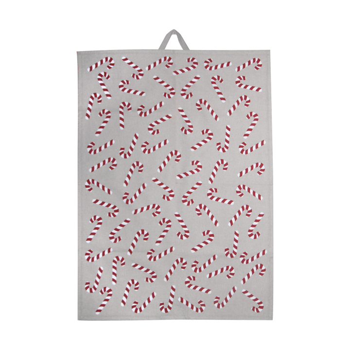 Paño de cocina Candy cane 50x70 cm - Blanco-gris-rojo - Pluto Design