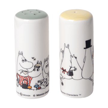 Salero & pimentero Moomin love - Vit-multi - Pluto Design