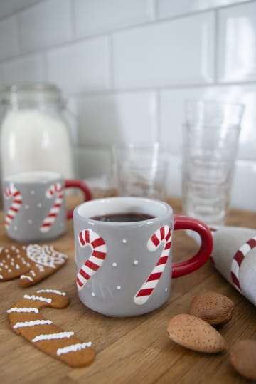 Taza Candy cane - Gris-blanco-rojo - Pluto Design