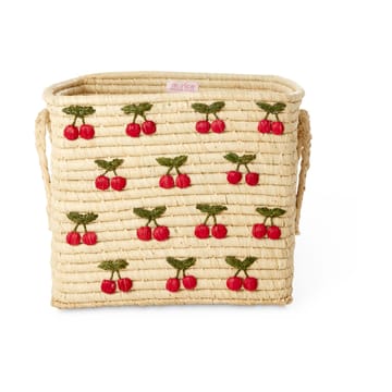 Cesta con asas Rice rafia 30x30 cm - Cereza - RICE