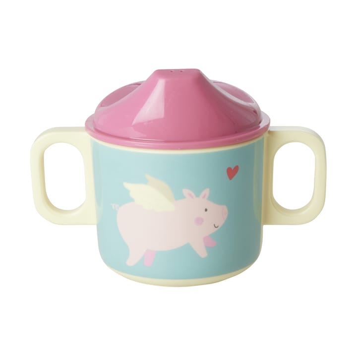 Taza infantil con dos asas Rice 20 cl - Cerdo volador - RICE