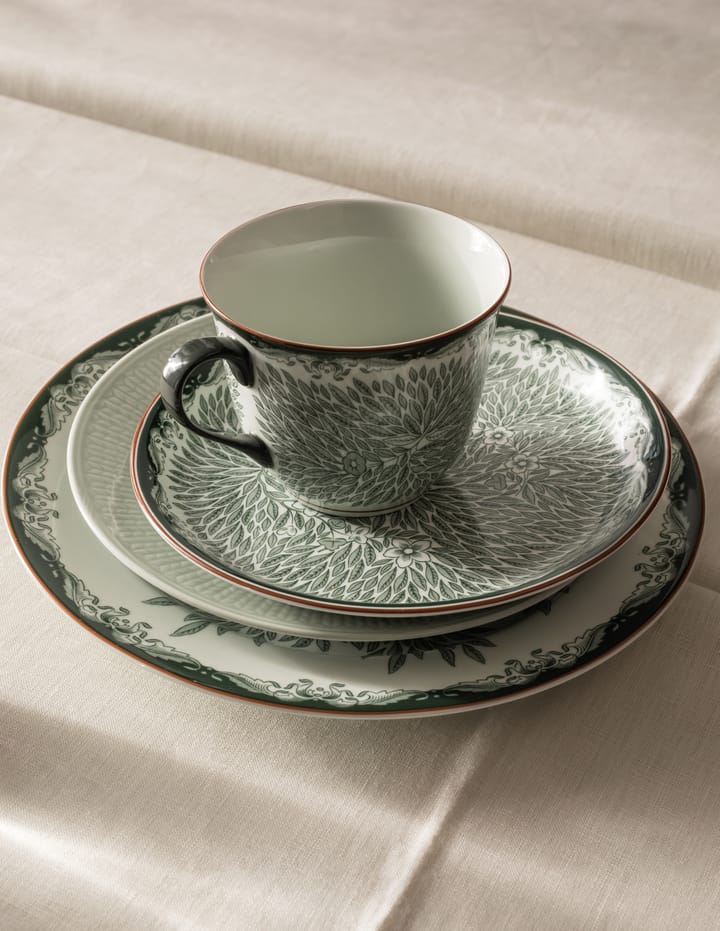 Taza 40 cl y platillo Ø20 cm Ostindia Floris - Verde
 - Rörstrand