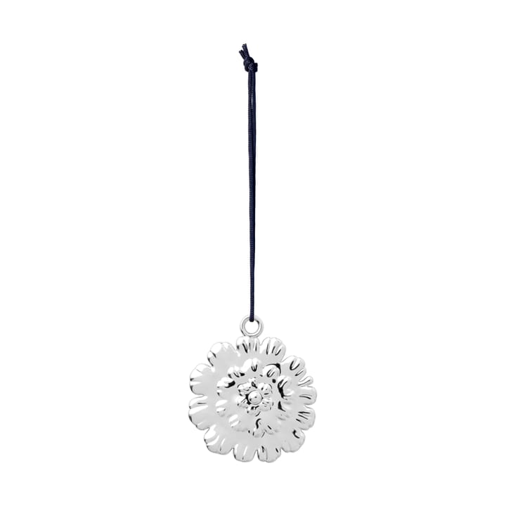 Colgante navideño Ball flower 6,5 cm - Plateado - Rosendahl