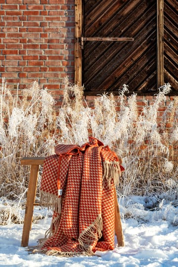 Manta Isak 150x210 cm - Red sumac - Røros Tweed