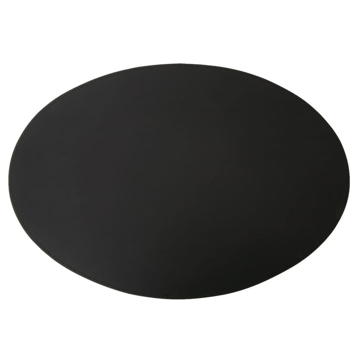 Mantel individual de cuero Ørskov ovalado 47x34 cm - negro - Ørskov