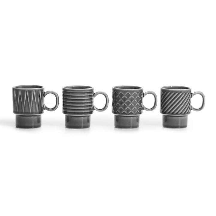 Tazas espresso Coffee & More, 4-pack - gris - Sagaform