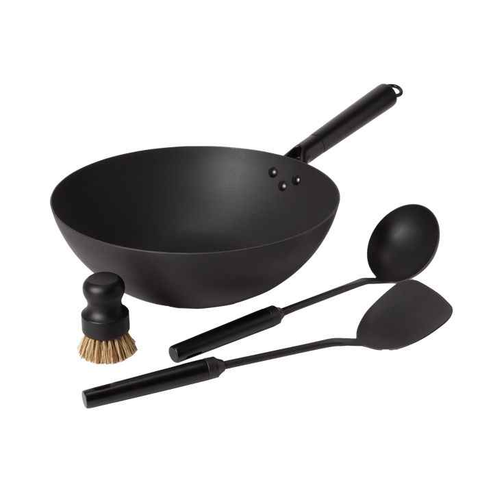 Set wok de acero al carbono Satake - 57 cm - Satake