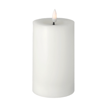 Vela gruesa LED Bright Melt 15 cm - blanco - Scandi Essentials