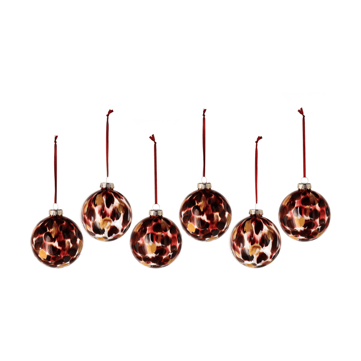 6 Bolas de Navidad Clarity Ø8 cm - Rojo - Scandi Living