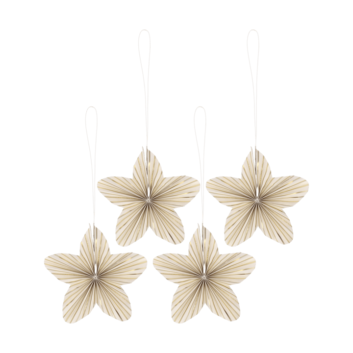 Adornos de Navidad Twinkle, 4-pack - Dorado a rayas - Scandi Living