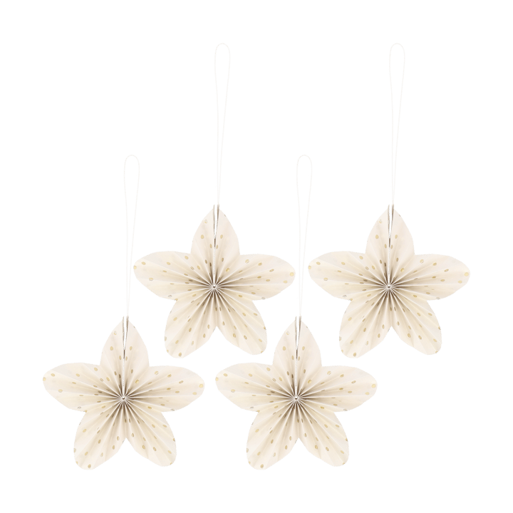 Adornos de Navidad Twinkle, 4-pack - Dorado con puntos - Scandi Living