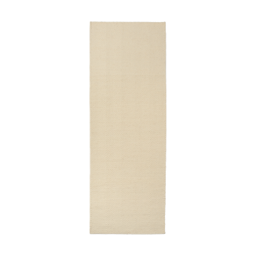 Alfombra de lana Furrow blanco natural - 80x240 cm - Scandi Living