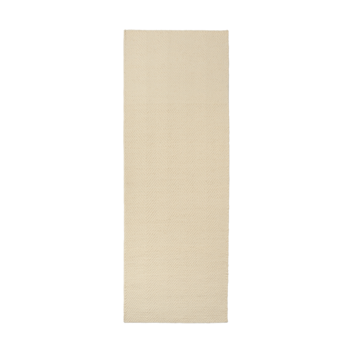 Alfombra de lana Furrow blanco natural - 80x240 cm - Scandi Living