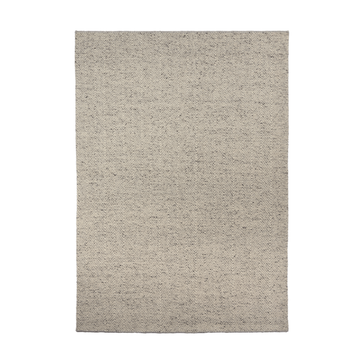 Alfombra de lana Furrow blanco natural/gris - 170x240 cm - Scandi Living