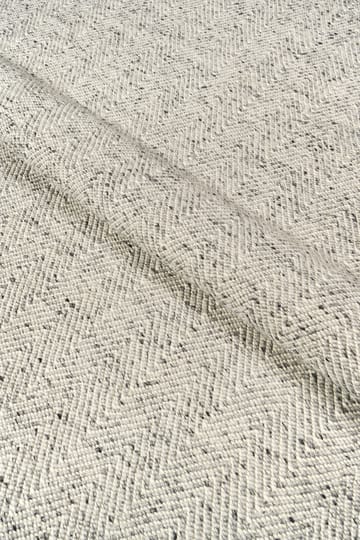 Alfombra de lana Furrow blanco natural/gris - 170x240 cm - Scandi Living