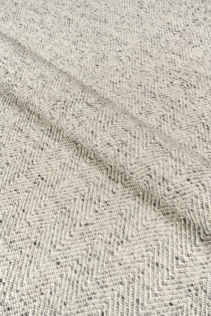 Alfombra de lana Furrow blanco natural/gris, 170x240 cm Scandi Living