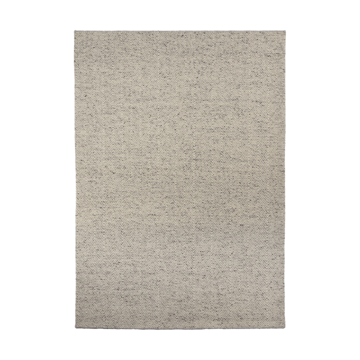 Alfombra de lana Furrow blanco natural/gris - 200x300 cm - Scandi Living