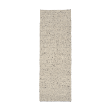 Alfombra de lana Furrow blanco natural/gris - 80x240 cm - Scandi Living