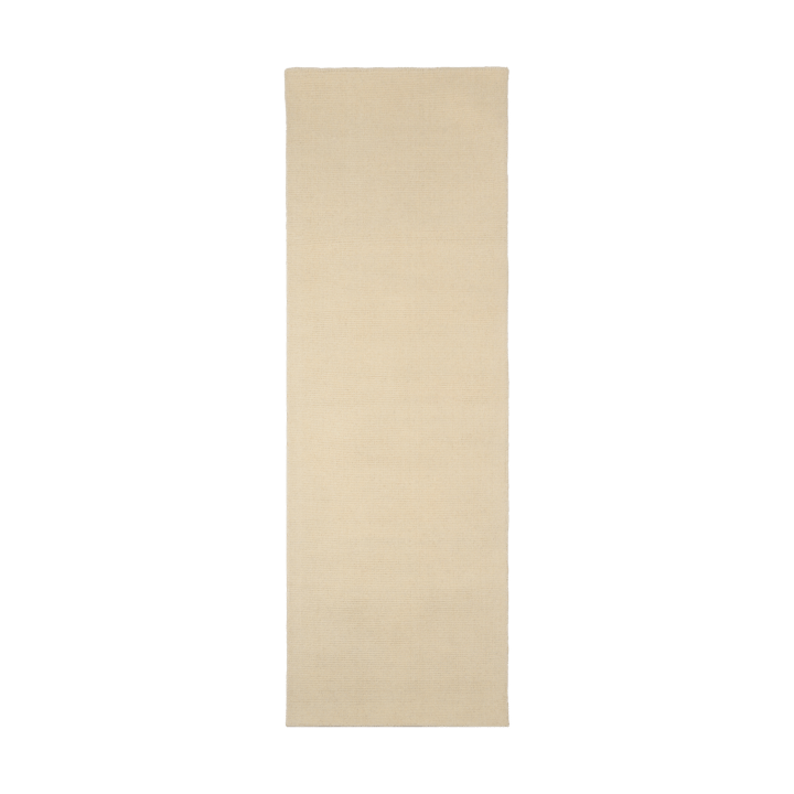 Alfombra de lana Terrain blanco natural - 80x240 cm - Scandi Living