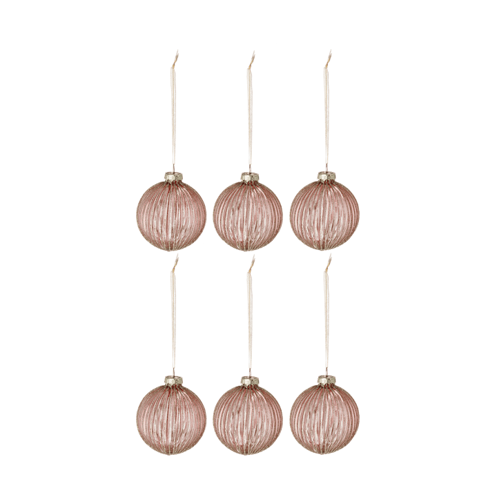 Bolas de Navidad Holiday 6 unidades, Rose gold Scandi Living