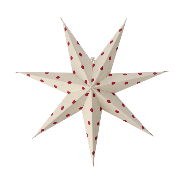 Estrella de Adviento Bare blanco-puntos rojos, 60 cm Scandi Living