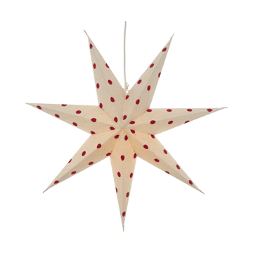 Estrella de Adviento Bare blanco-puntos rojos - 60 cm - Scandi Living