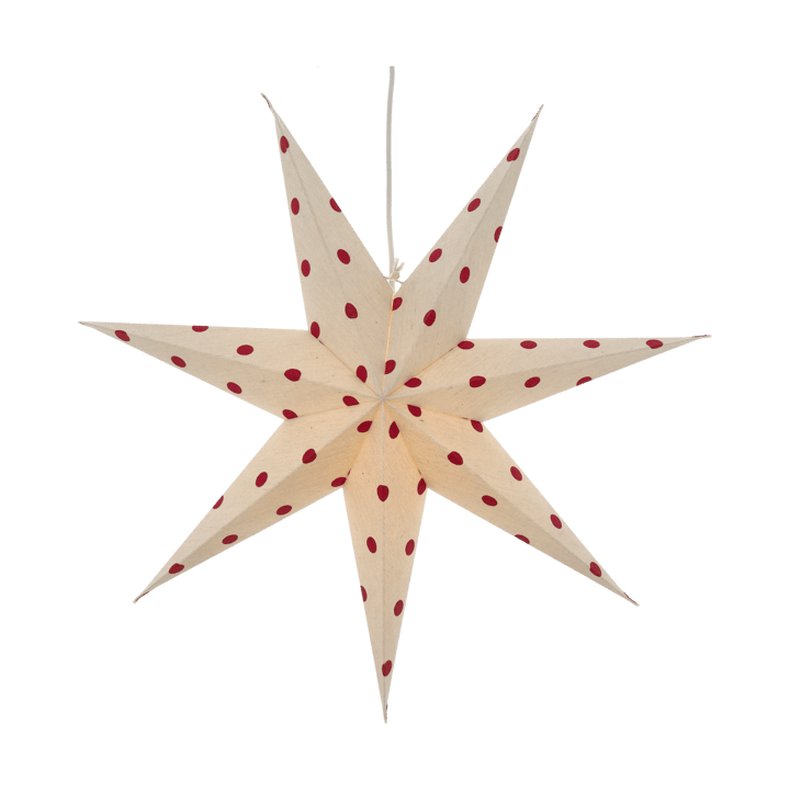 Estrella de Adviento Bare blanco-puntos rojos, 60 cm Scandi Living