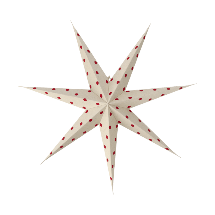 Estrella de Adviento Bare blanco-puntos rojos - 80 cm - Scandi Living