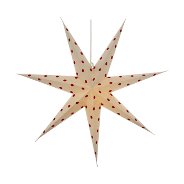 Estrella de Adviento Bare blanco-puntos rojos - 80 cm - Scandi Living