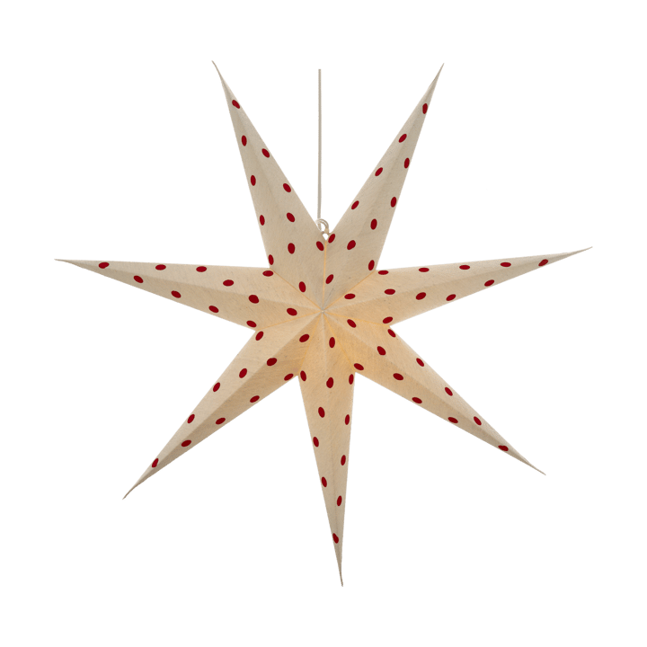 Estrella de Adviento Bare blanco-puntos rojos, 80 cm Scandi Living