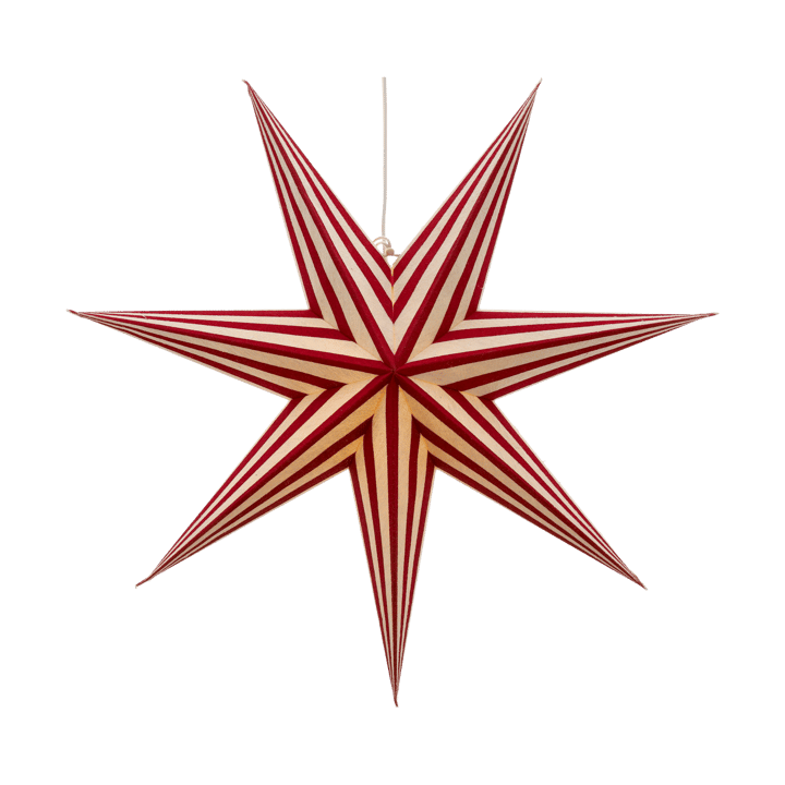 Estrella de Adviento Bare blanco-rayas rojas, 60 cm Scandi Living