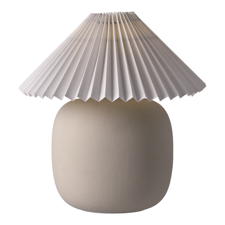 Lámpara de mesa Boulder 29 cm beige-pleated white Scandi Living