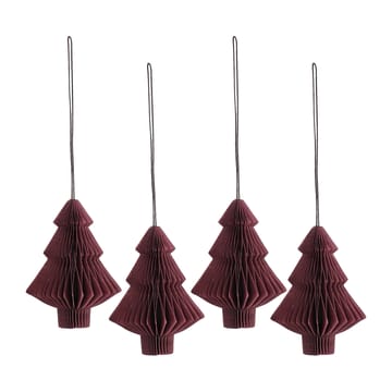 Set de 4 bolas de Navidad Tree - Rojo - Scandi Living