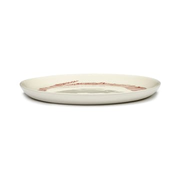 2 Platos Ottolenghi Feast M Ø22,5 cm - White stripes-red - Serax