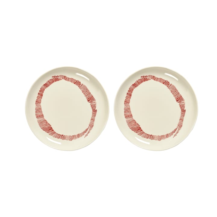 2 Platos Ottolenghi Feast S Ø19 cm - White stripes-red - Serax