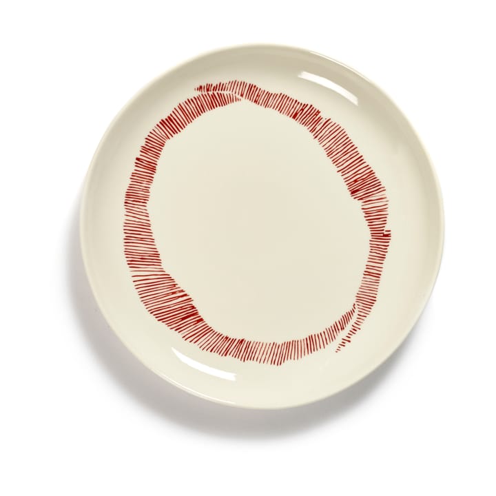 2 Platos Ottolenghi Feast S Ø19 cm - White stripes-red - Serax